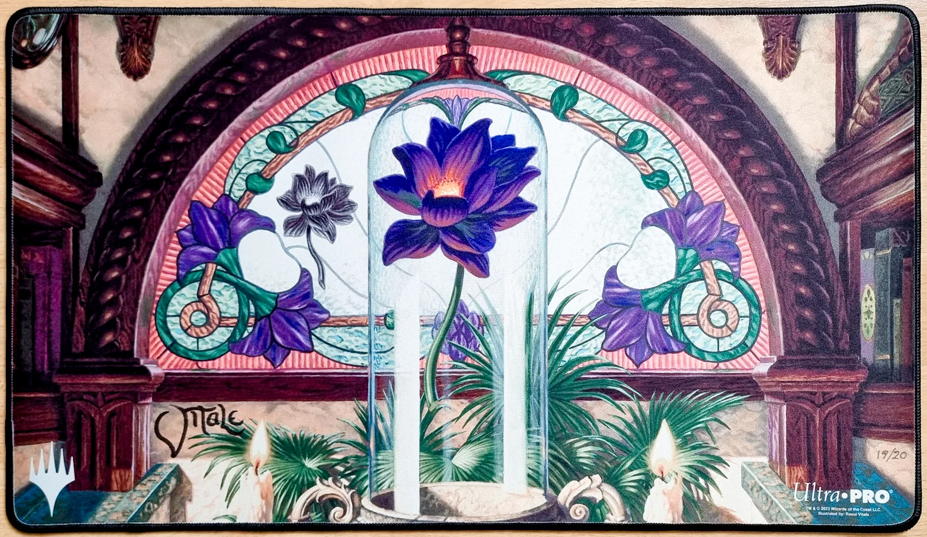 Black Lotus - Raoul Vitale - Limited Edition [19/20] - Sketched - Signed by the Artist - Embroidered - MTG Playmat
