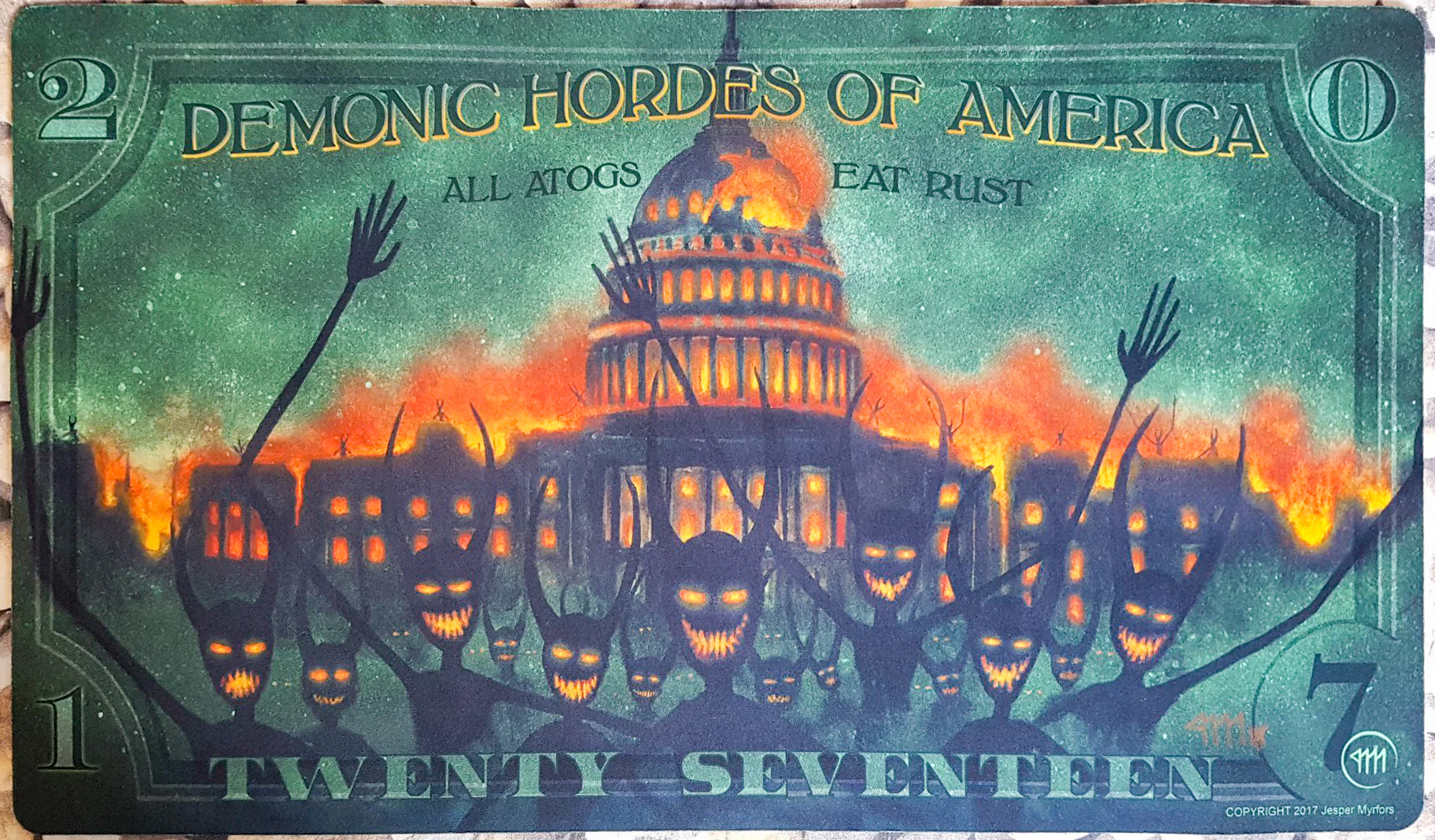 Demonic Hordes of America 2017 - Green Version - MTG Playmat