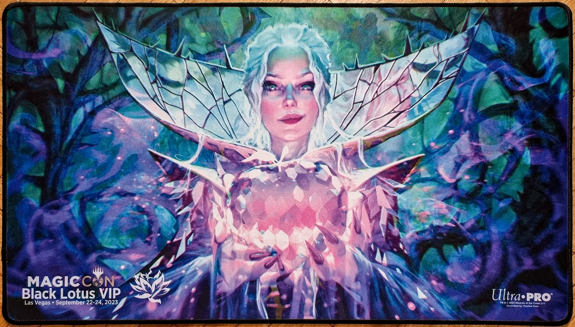 Eriette of the Charmed Apple - Pauline Voss - Magic Con Las Vegas 2023 - Black Lotus VIP Event - Embroidered - MTG Playmat