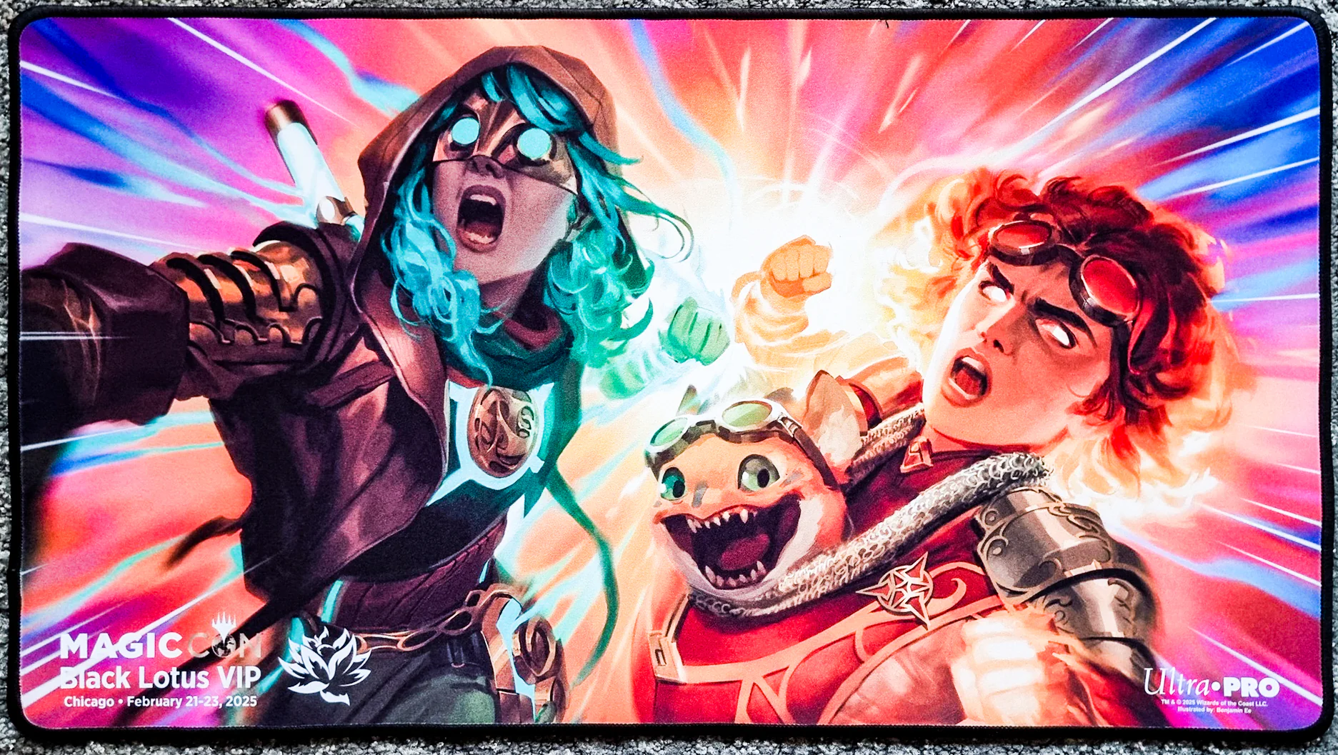 Full Throttle - Benjamin Ee - MagicCon Chicago 2025 [Black Lotus VIP] - Stitched MTG Playmat
