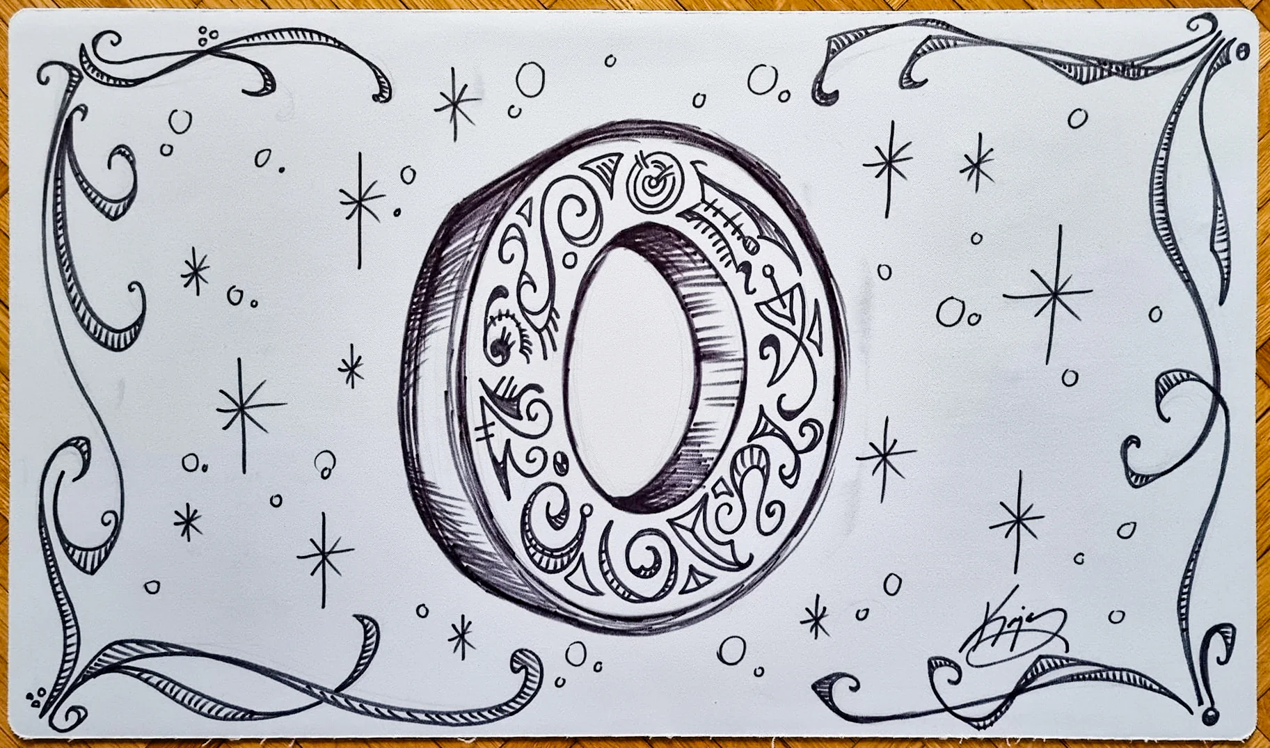 Millstone - Kaja Foglio - Hand Drawn & Signed MTG Playmat