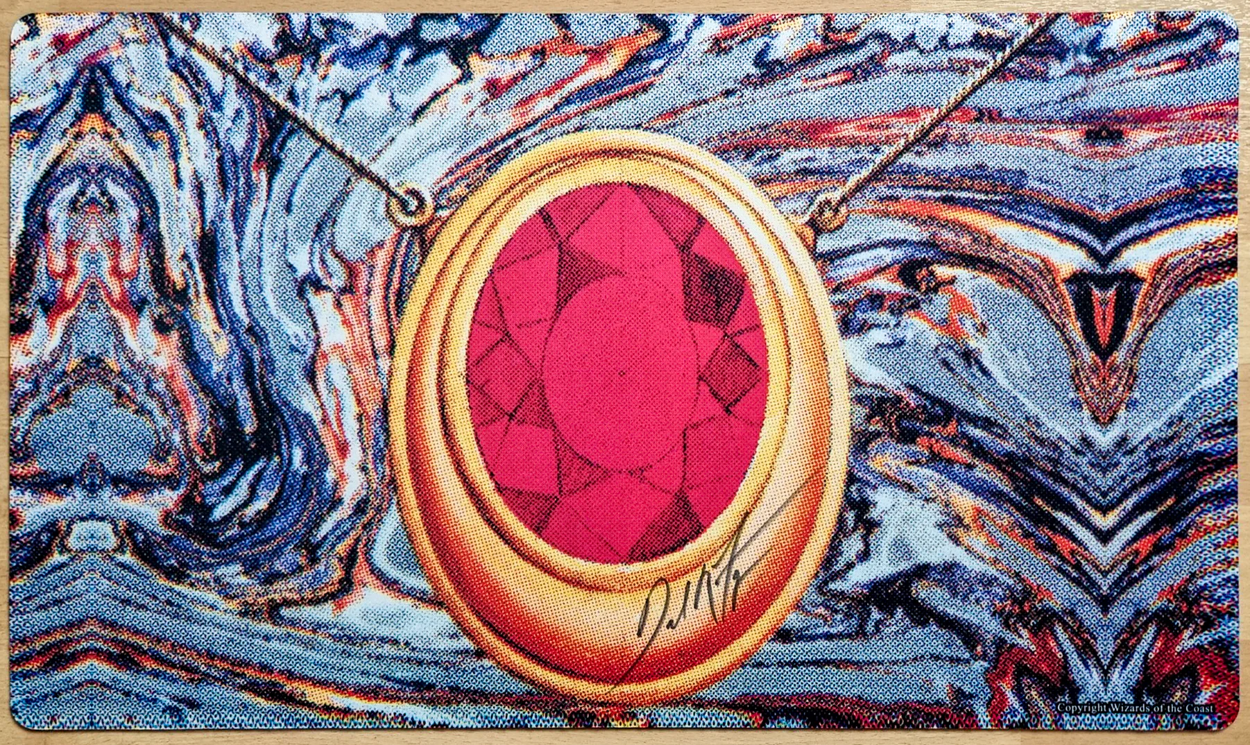 Mox Ruby - Dan Frazier - Signed MTG Playmat