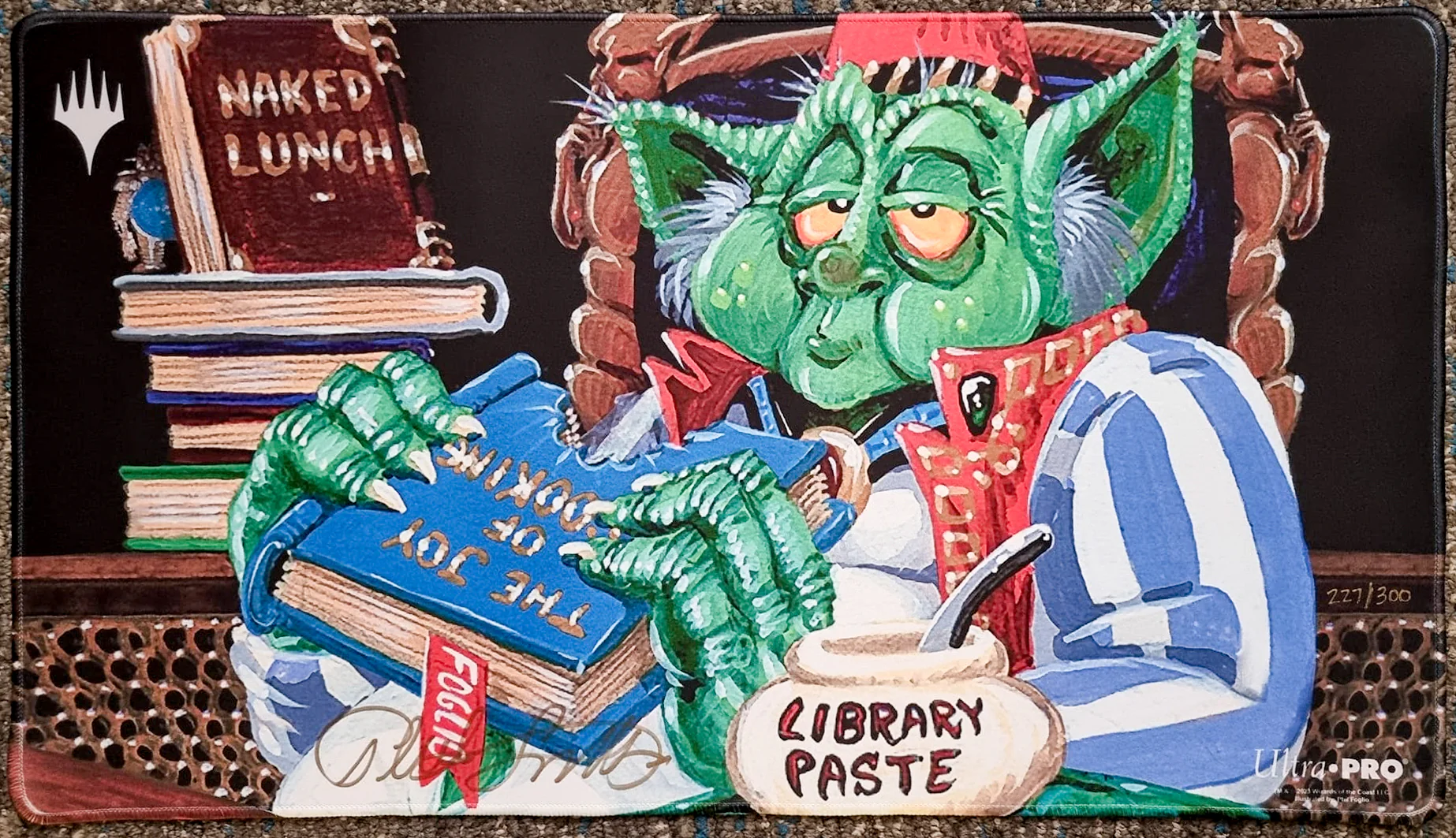 Orcish Librarian - Phil Foglio - Limited Edition [300 Copies] - Stitched & Signed MTG Playmat