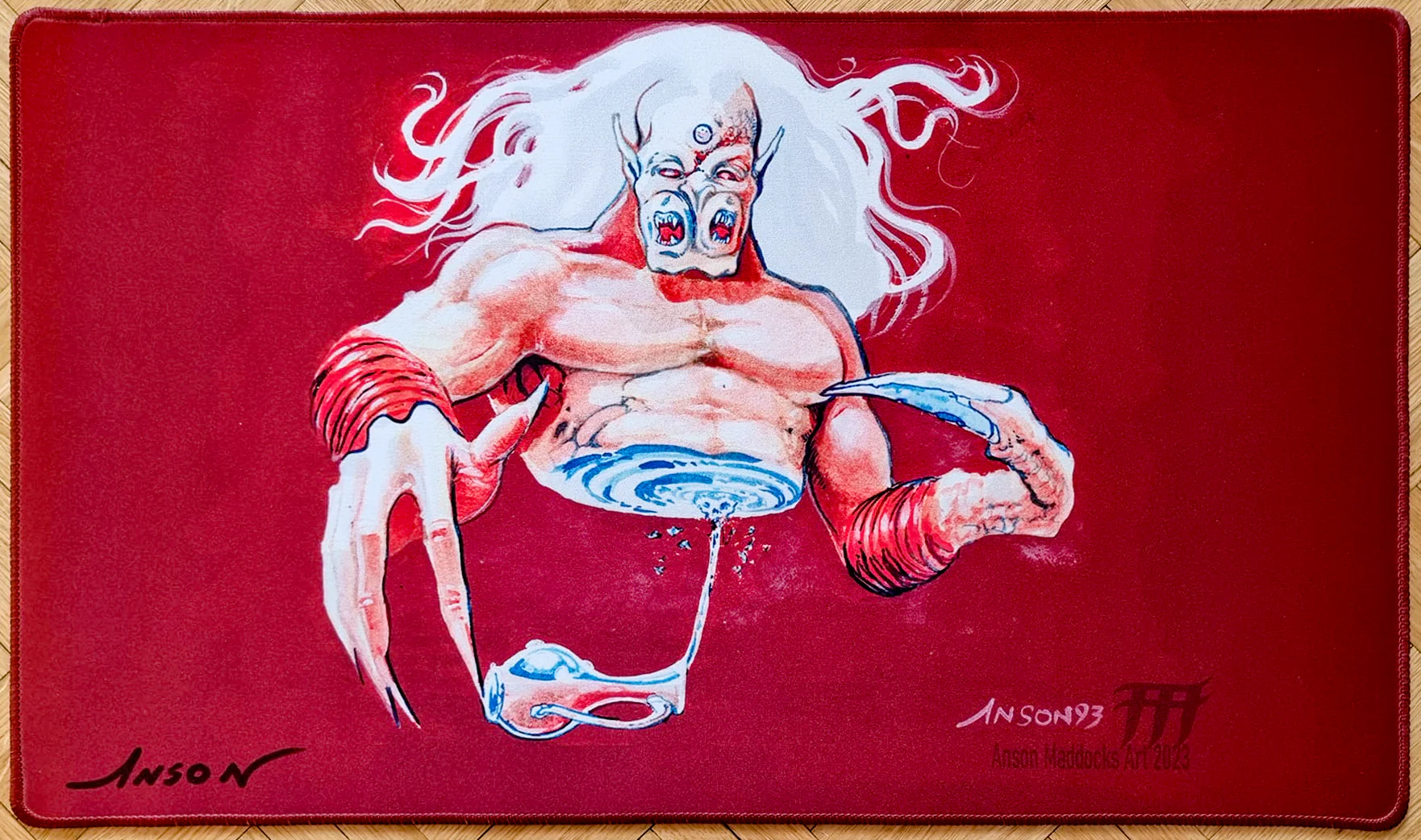 Serendib Efreet - Anson Maddocks - Embroidered - Signed by the Artist - MTG Playmat
