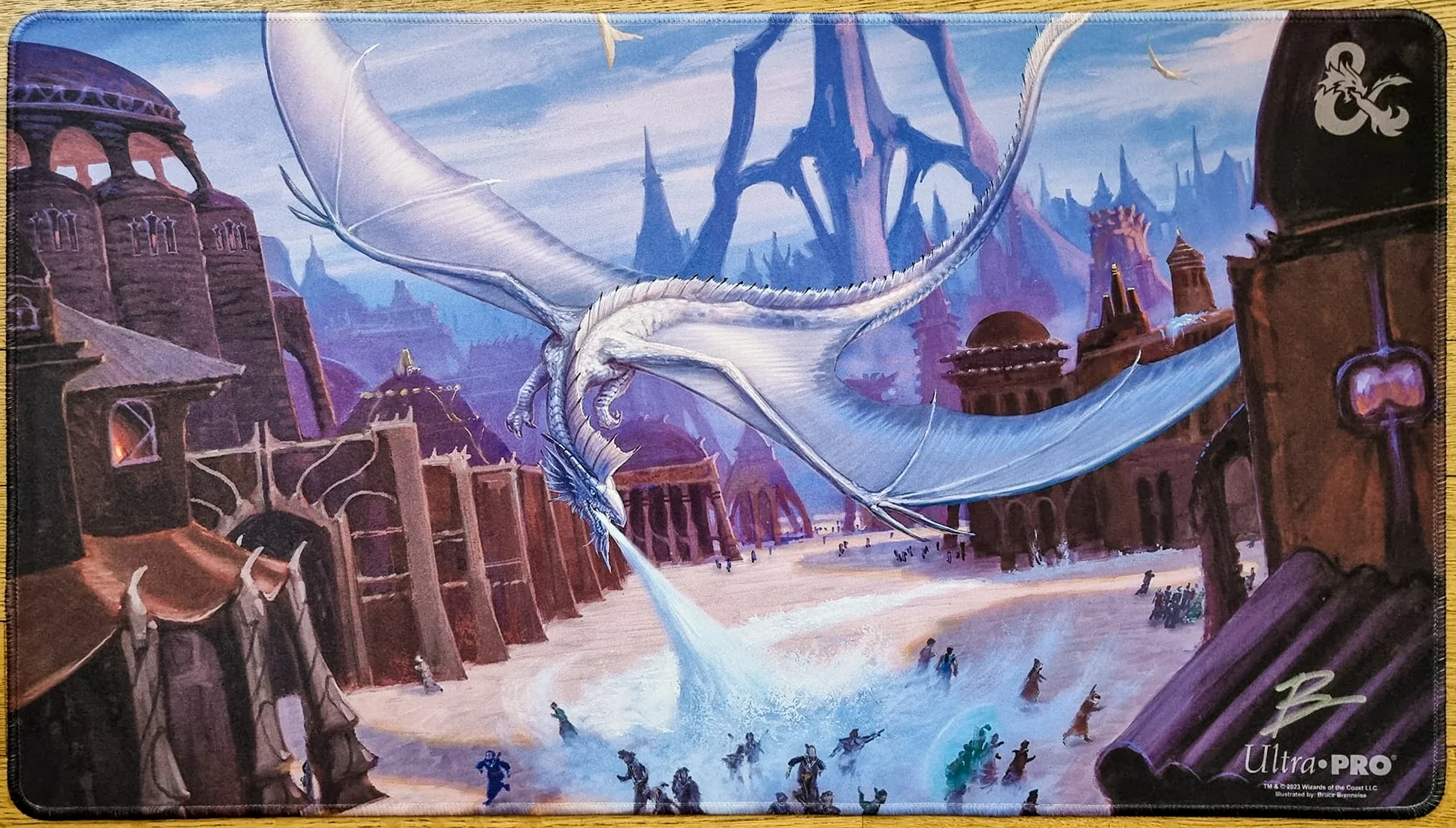 Silver Dragon’s Vengeance - Bruce Brenneise - Signed & Stitched MTG Playmat